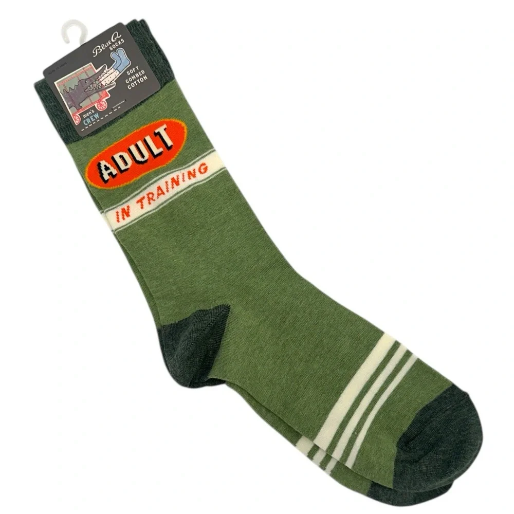 Blue Q “Adult in Training” Crew Socks | Funny Gift Socks | NWT